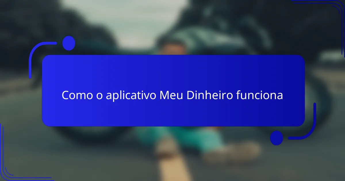 Como o aplicativo Meu Dinheiro funciona